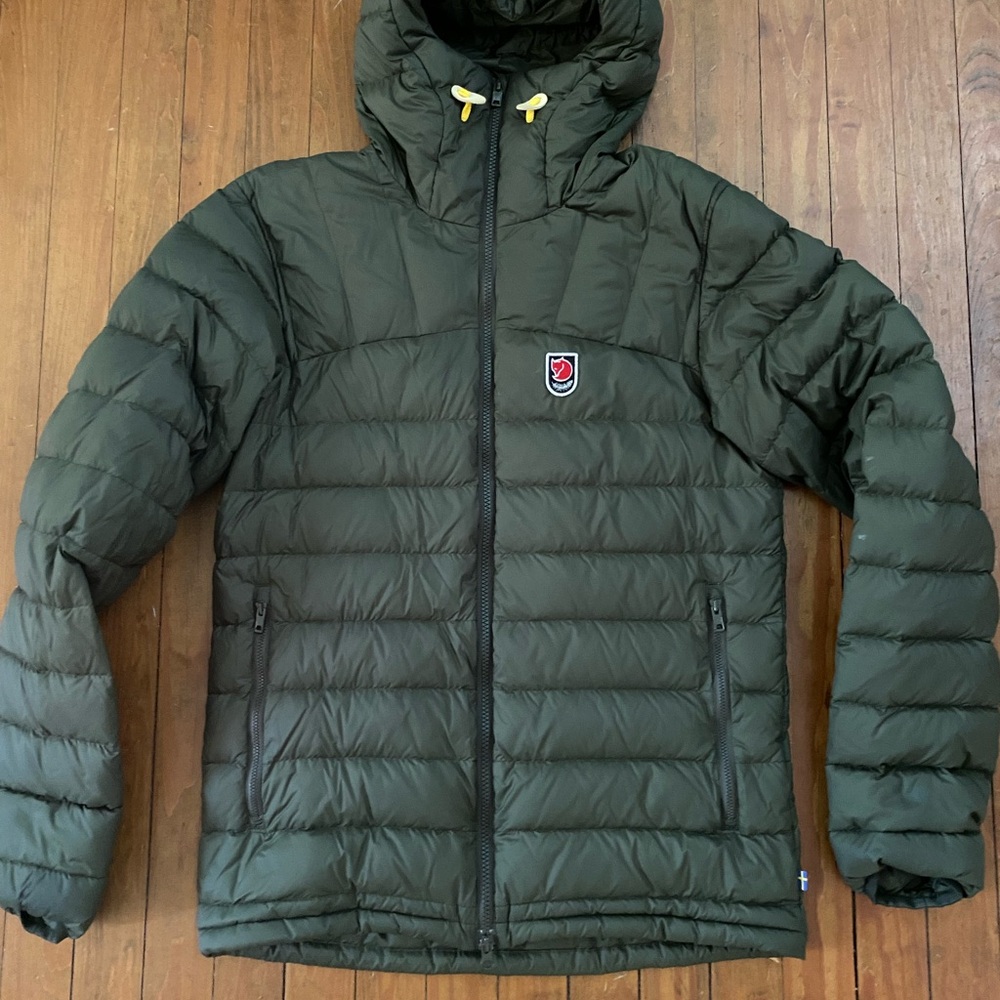 Fjallraven Down Insulated Expedition Hoodie Green Sm